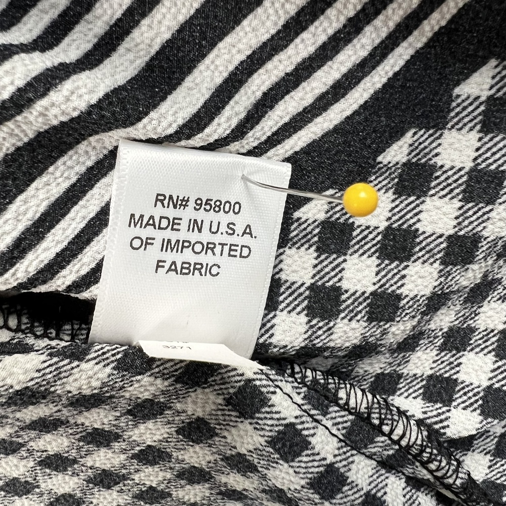 Kiyonna Kimono Womens 2X Cardigan Black White Checked Stripe Artsy - Picture 9 of 15